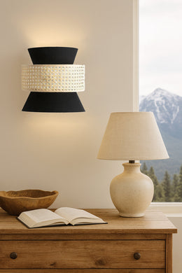 Wicker Wall Sconce for Hallway | Bamboo Wall Lamp - Ardeen