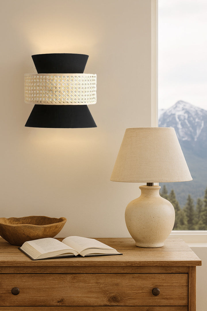 Wicker Wall Sconce for Hallway | Bamboo Wall Lamp - Ardeen