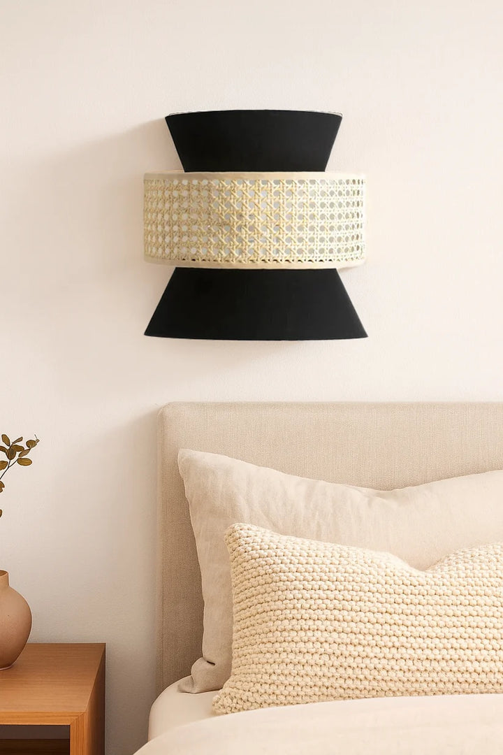 Wicker Wall Sconce for Hallway | Bamboo Wall Lamp - Ardeen