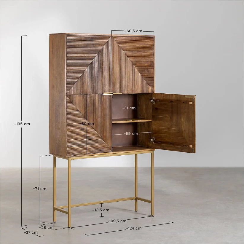 Mango Wood Sideboard | Mango Wood Cabinet - Mila