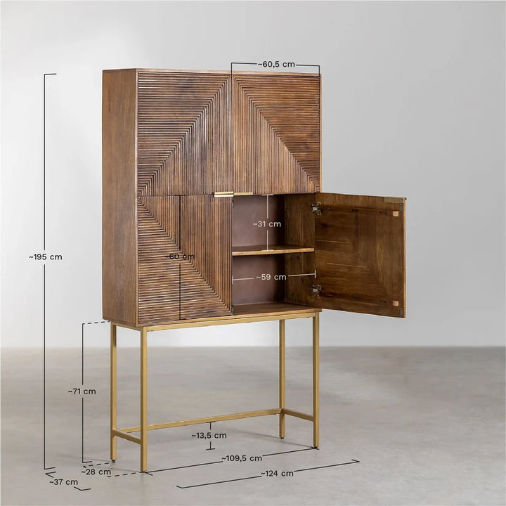 Mango Wood Sideboard | Mango Wood Cabinet - Mila