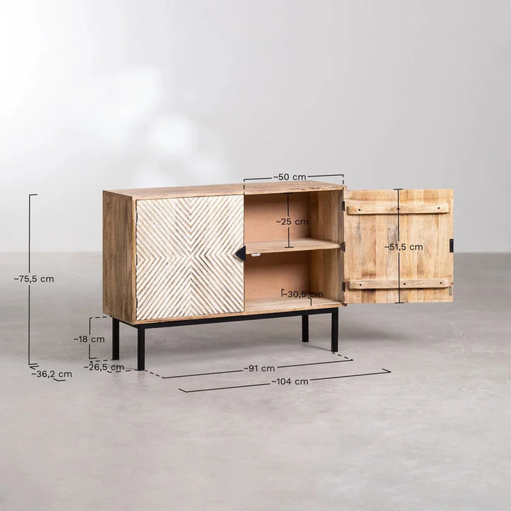 Mango Wood Sideboard | Mango Wood Cabinet - Mia