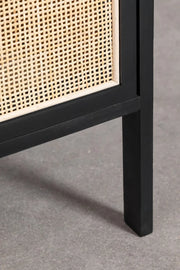 Rattan & Wooden 2 Door Sideboard - Niles