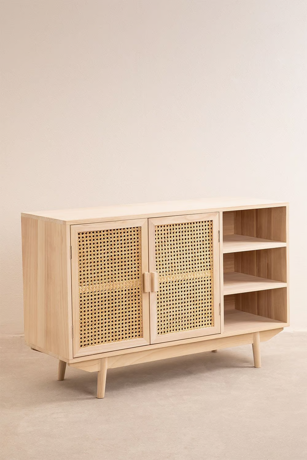 Wooden Sideboard with 2 Shelves | Wooden Cabinet - Kalestonby