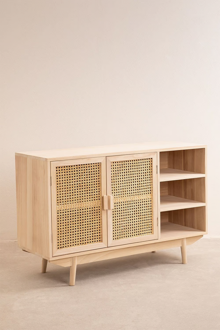 Wooden Sideboard with 2 Shelves | Wooden Cabinet - Kalestonby
