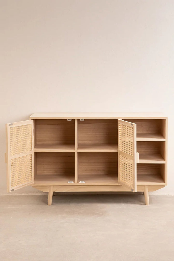 Wooden Sideboard with 2 Shelves | Wooden Cabinet - Kalestonby