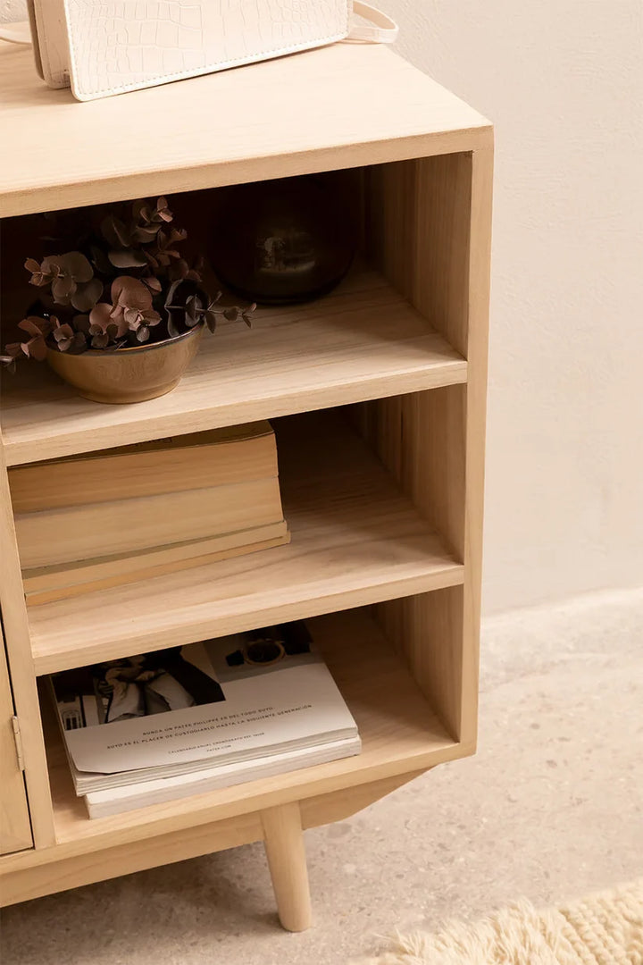 Wooden Sideboard with 2 Shelves | Wooden Cabinet - Kalestonby