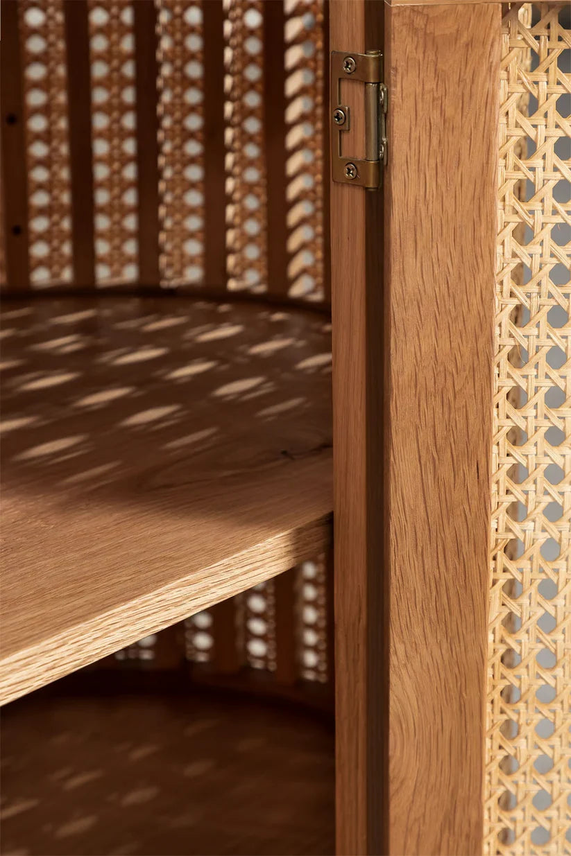 Rattan and Wood Sideboard | Wooden Cabinet - Sylas