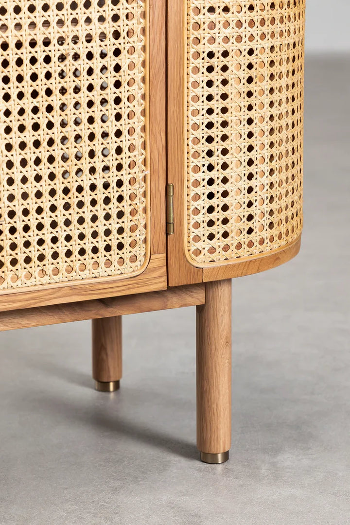 Rattan and Wood Sideboard | Wooden Cabinet - Sylas