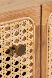 Rattan and Wood Sideboard | Wooden Cabinet - Sylas