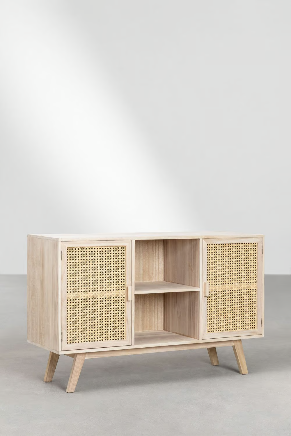 Rattan and Wood Sideboard | Wooden Cabinet - Rider
