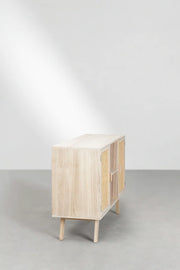 Rattan and Wood Sideboard | Wooden Cabinet - Rider