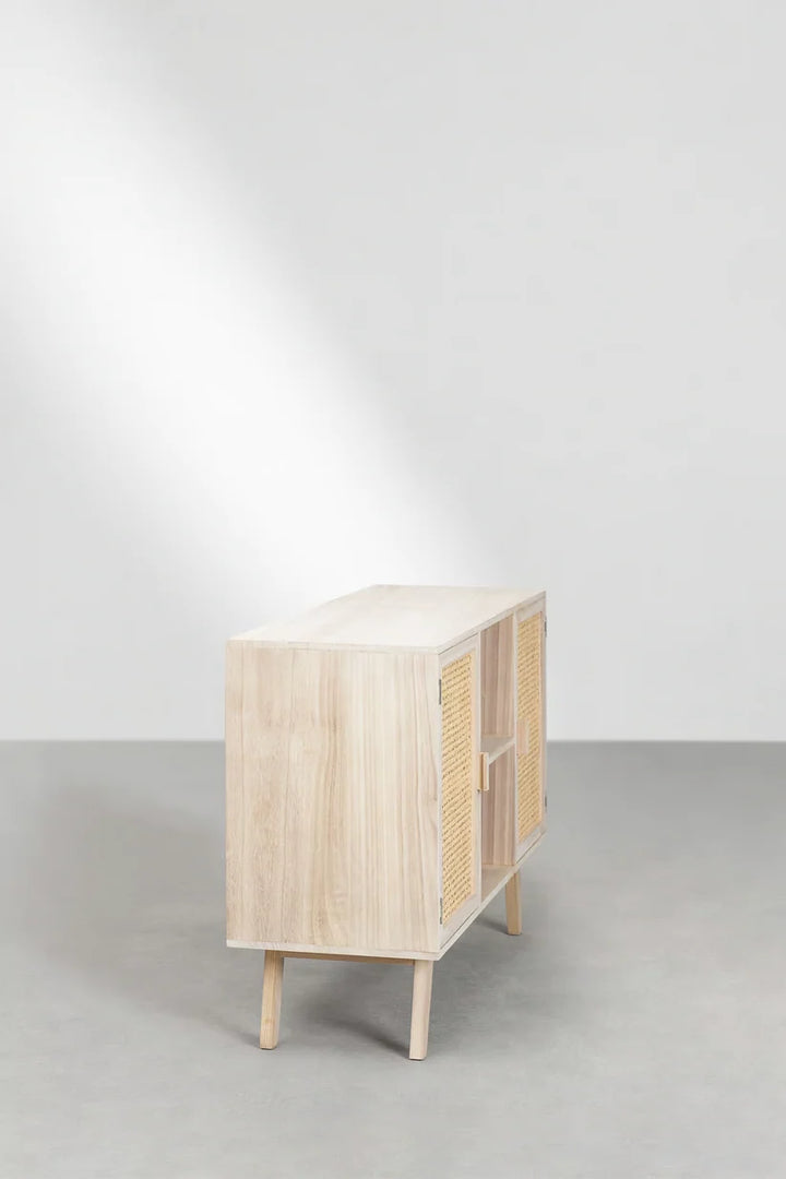 Rattan and Wood Sideboard | Wooden Cabinet - Rider