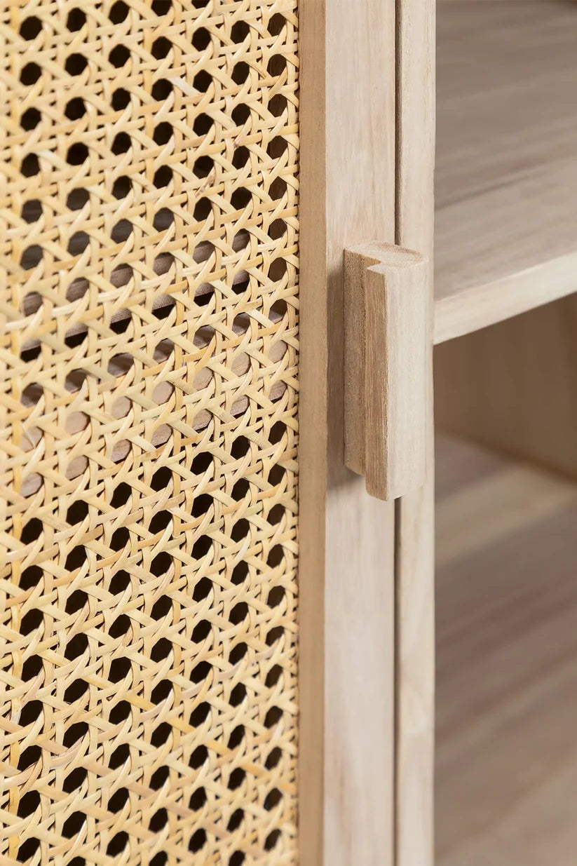 Rattan and Wood Sideboard | Wooden Cabinet - Rider