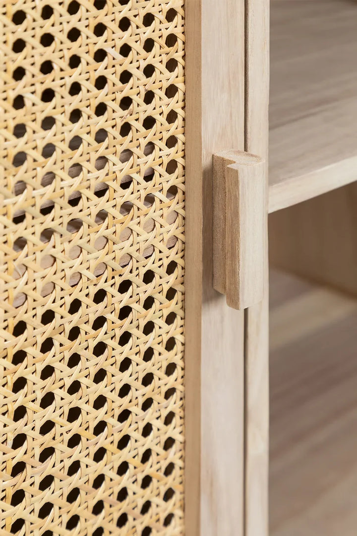 Rattan and Wood Sideboard | Wooden Cabinet - Rider