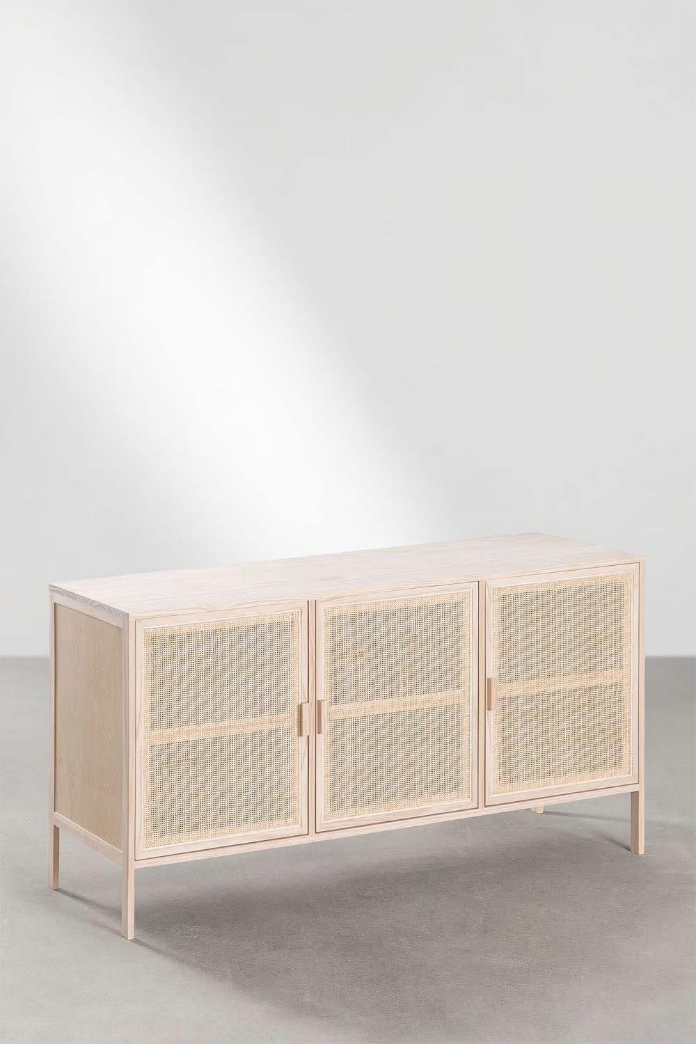 Rattan & Wood Sideboard | Wooden Cabinet- Marlowe