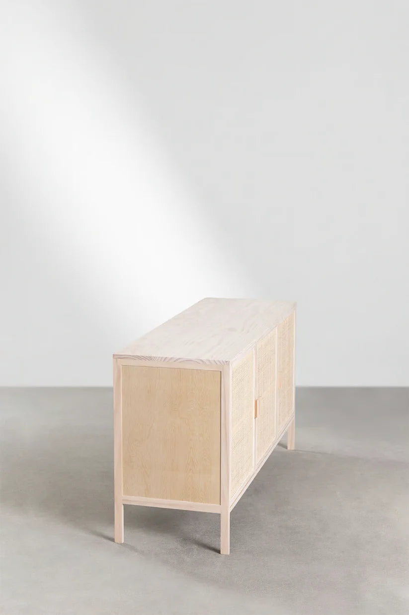 Rattan & Wood Sideboard | Wooden Cabinet- Marlowe