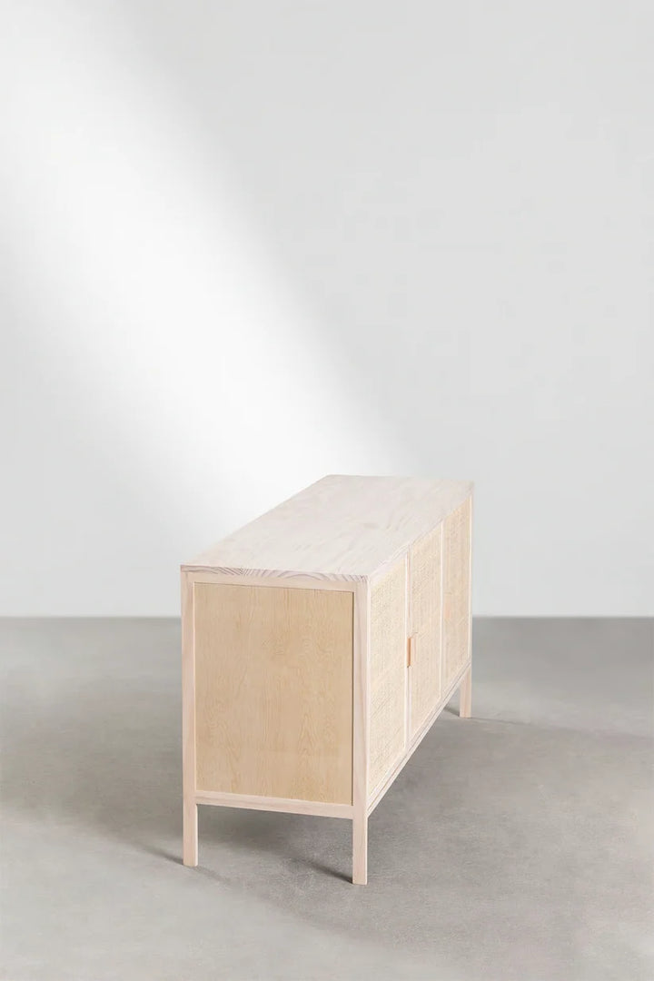 Rattan & Wood Sideboard | Wooden Cabinet- Marlowe