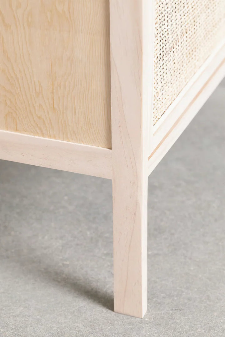 Rattan & Wood Sideboard | Wooden Cabinet- Marlowe