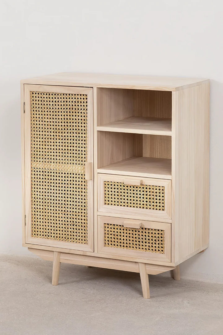Rattan & Wooden Sideboard with Drawers- Quill