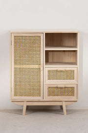 Rattan & Wooden Sideboard with Drawers- Quill