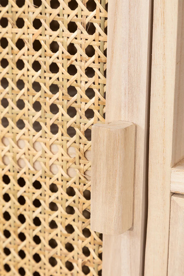 Rattan & Wooden Sideboard with Drawers- Quill