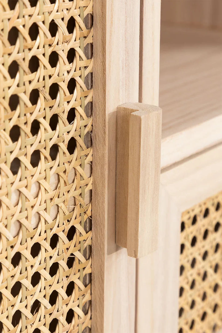 Rattan & Wooden Sideboard with Drawers- Quill