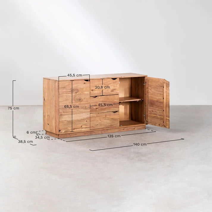 Sheesham Wood Sideboard | Wooden Cabinet - Xavieron