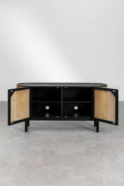 Rattan and Wood Sideboard | Wooden Cabinet - Sylas