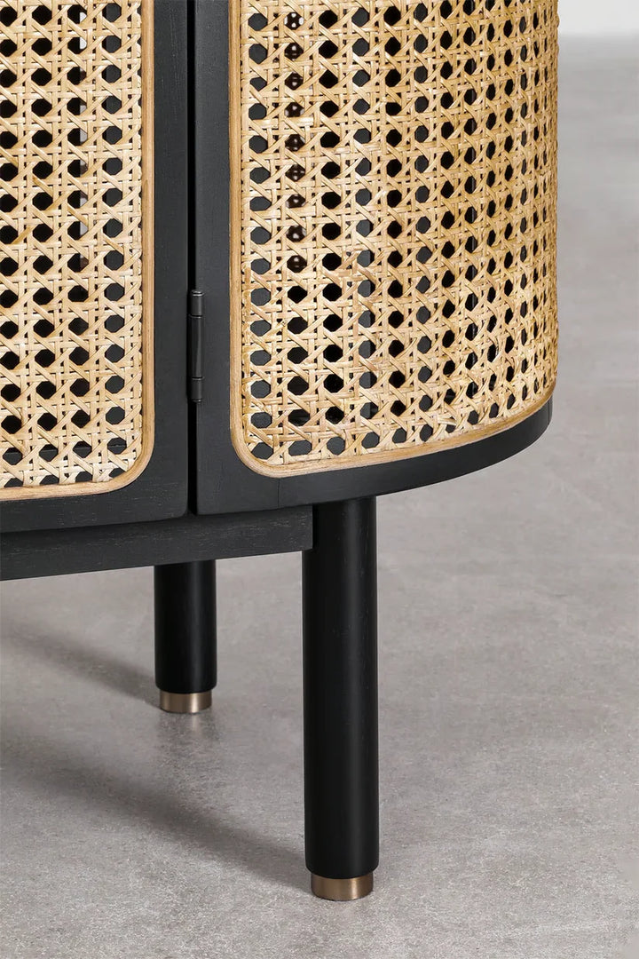 Rattan and Wood Sideboard | Wooden Cabinet - Sylas