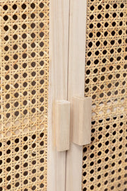 Rattan & Wooden Sideboard with Drawers - Pell
