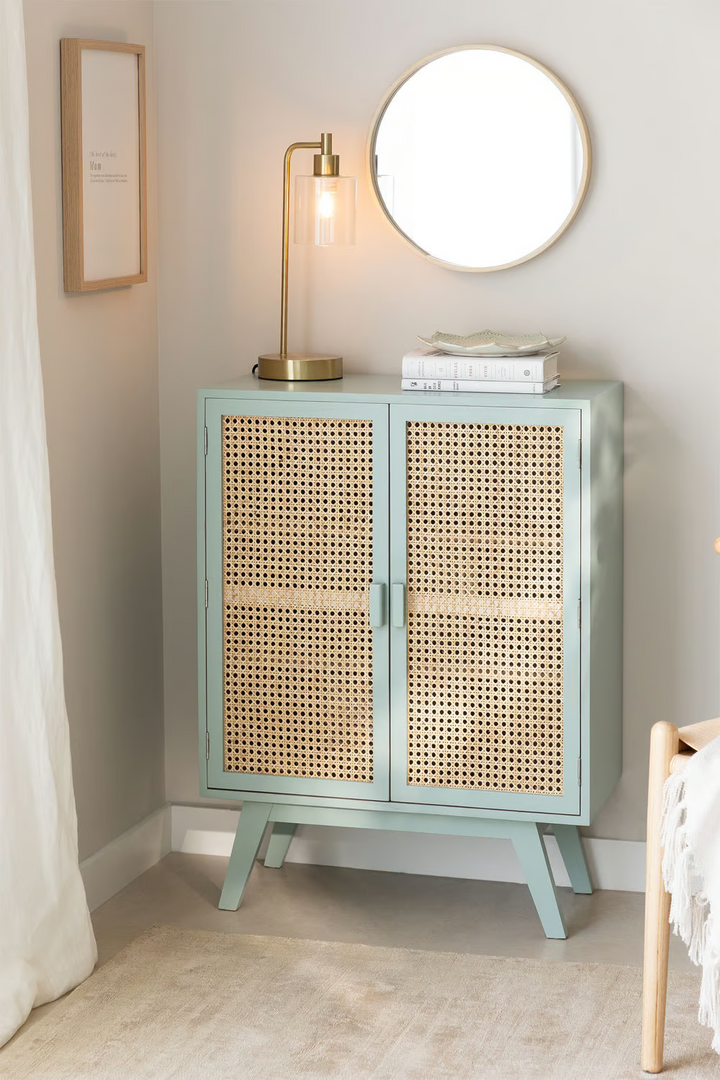 Rattan & Wooden Sideboard with Drawers- Orin