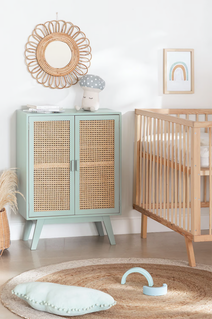 Rattan & Wooden Sideboard with Drawers- Orin