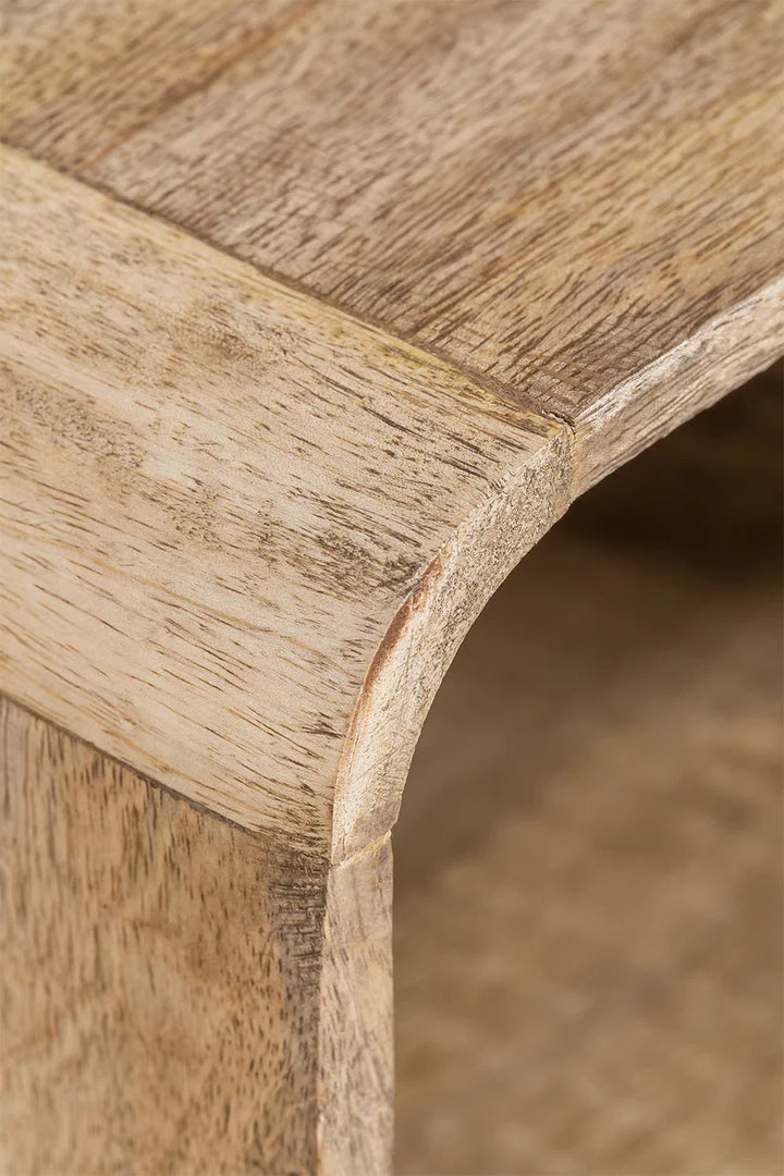 Mango wood bedside table with storage - Morrow