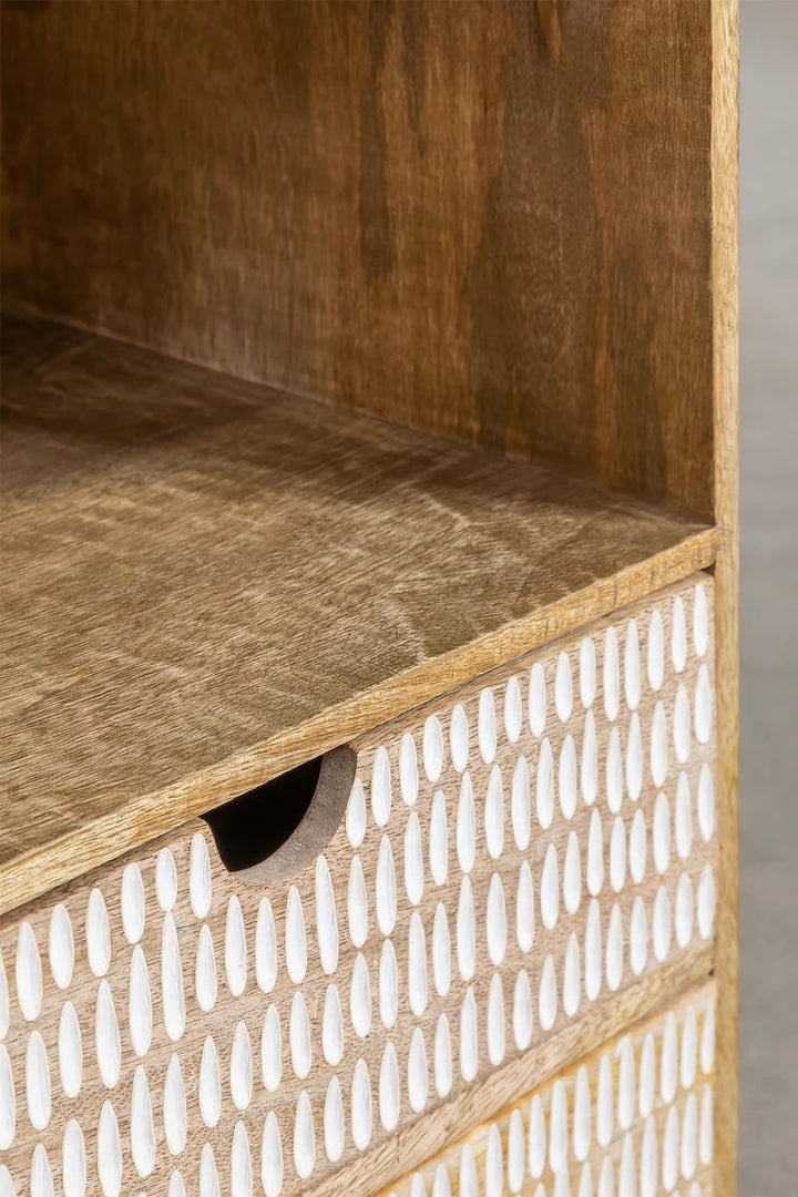 Mango wood bedside table with storage - Morrow