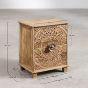 Mango Wood Nightstand Table | Wooden Bedside Table - Venus