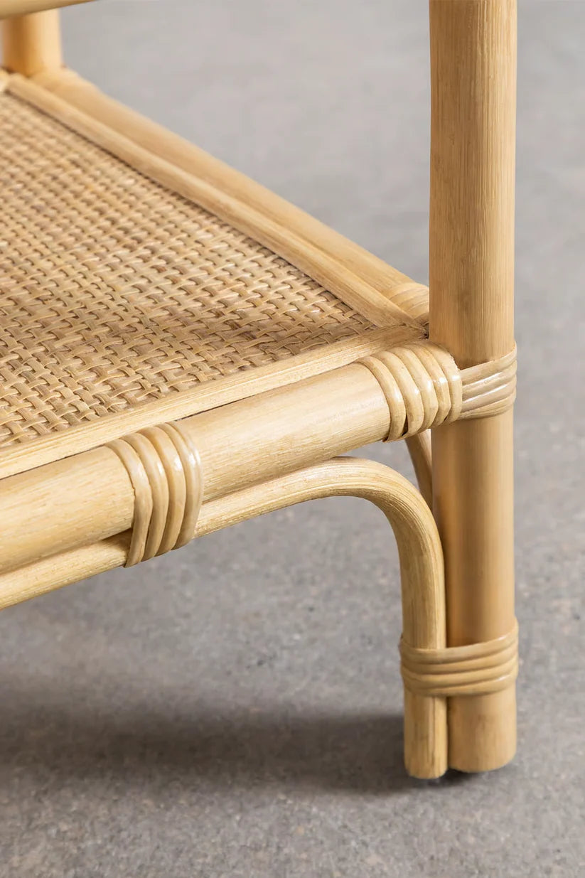 Rattan Bedside Table | Wooden Bedside Table - Matthew