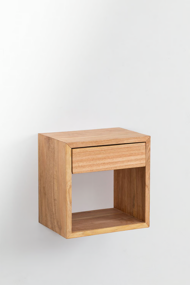 Mango Wooden Floating Bedside Table | Wooden Bedside Table - Casimir
