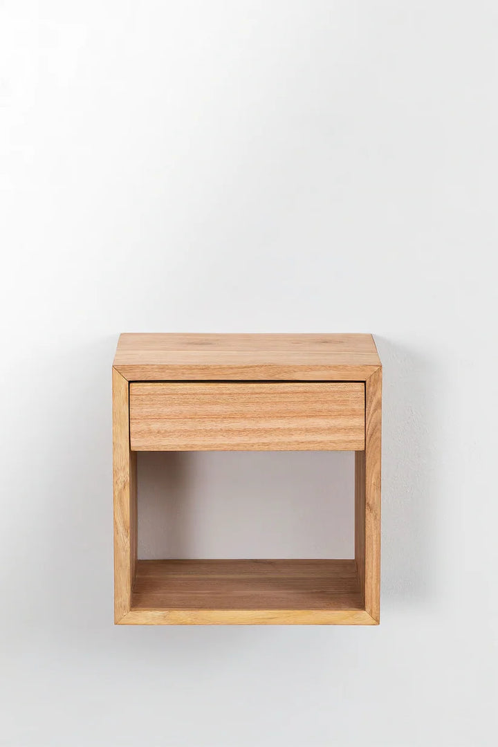 Mango Wooden Floating Bedside Table | Wooden Bedside Table - Casimir