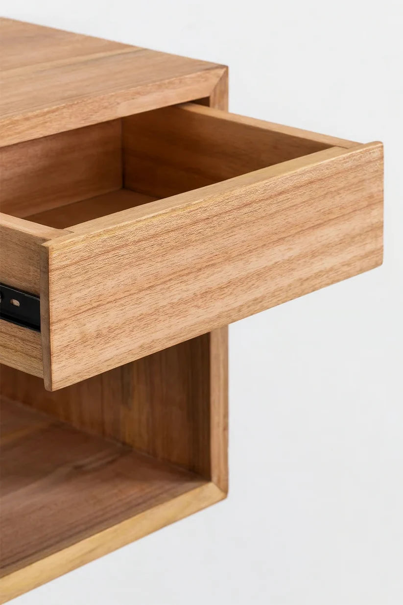 Mango Wooden Floating Bedside Table | Wooden Bedside Table - Casimir