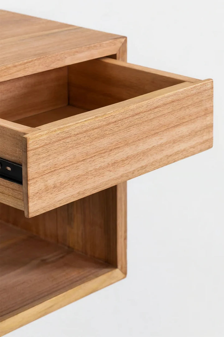 Mango Wooden Floating Bedside Table | Wooden Bedside Table - Casimir