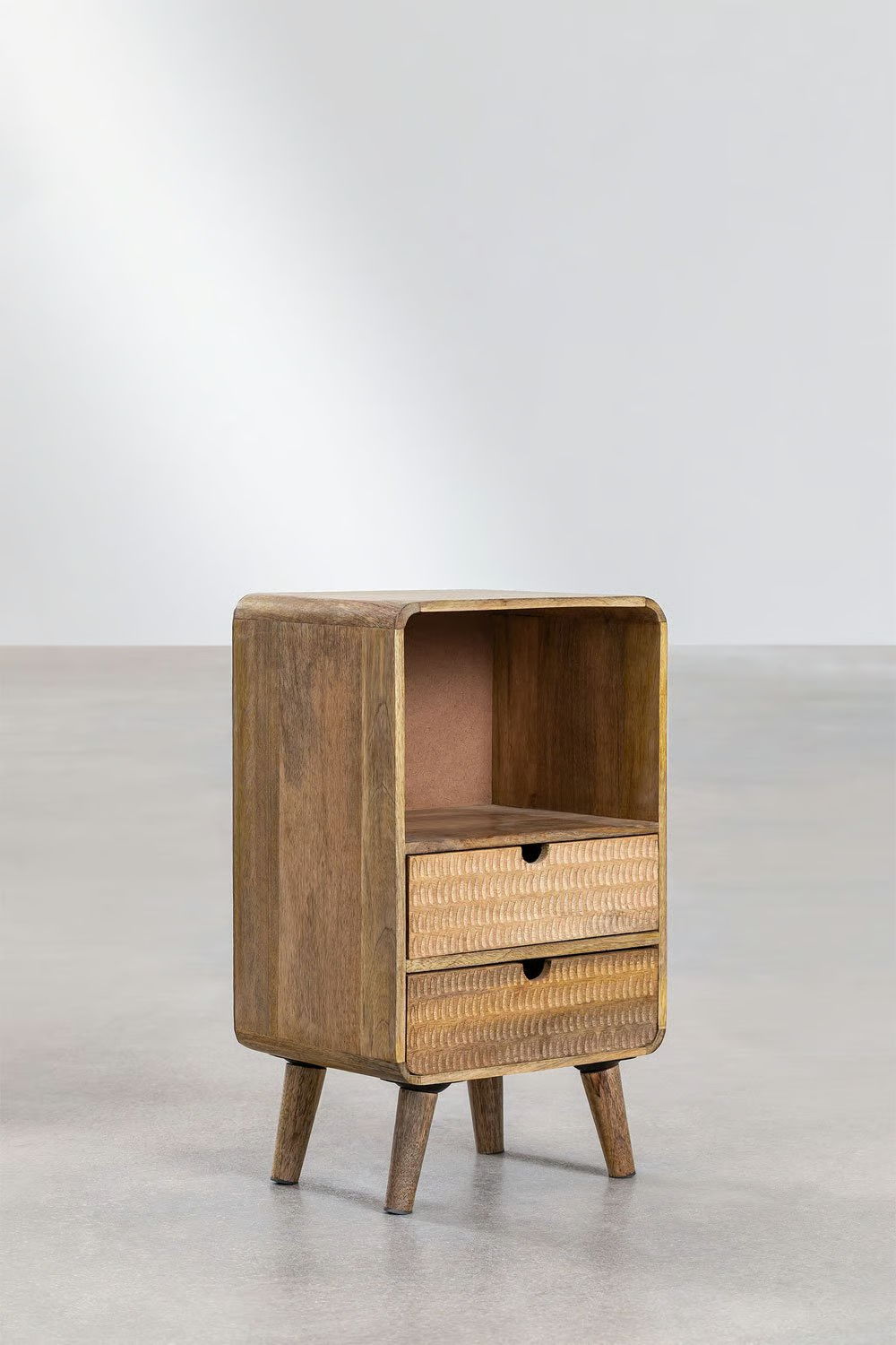 Mango Wood bedside table with storage - Lennox
