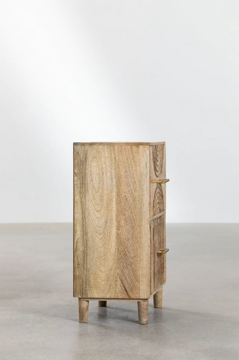 Mango Wood Bedside Table | Wooden Bedside Table - Dara