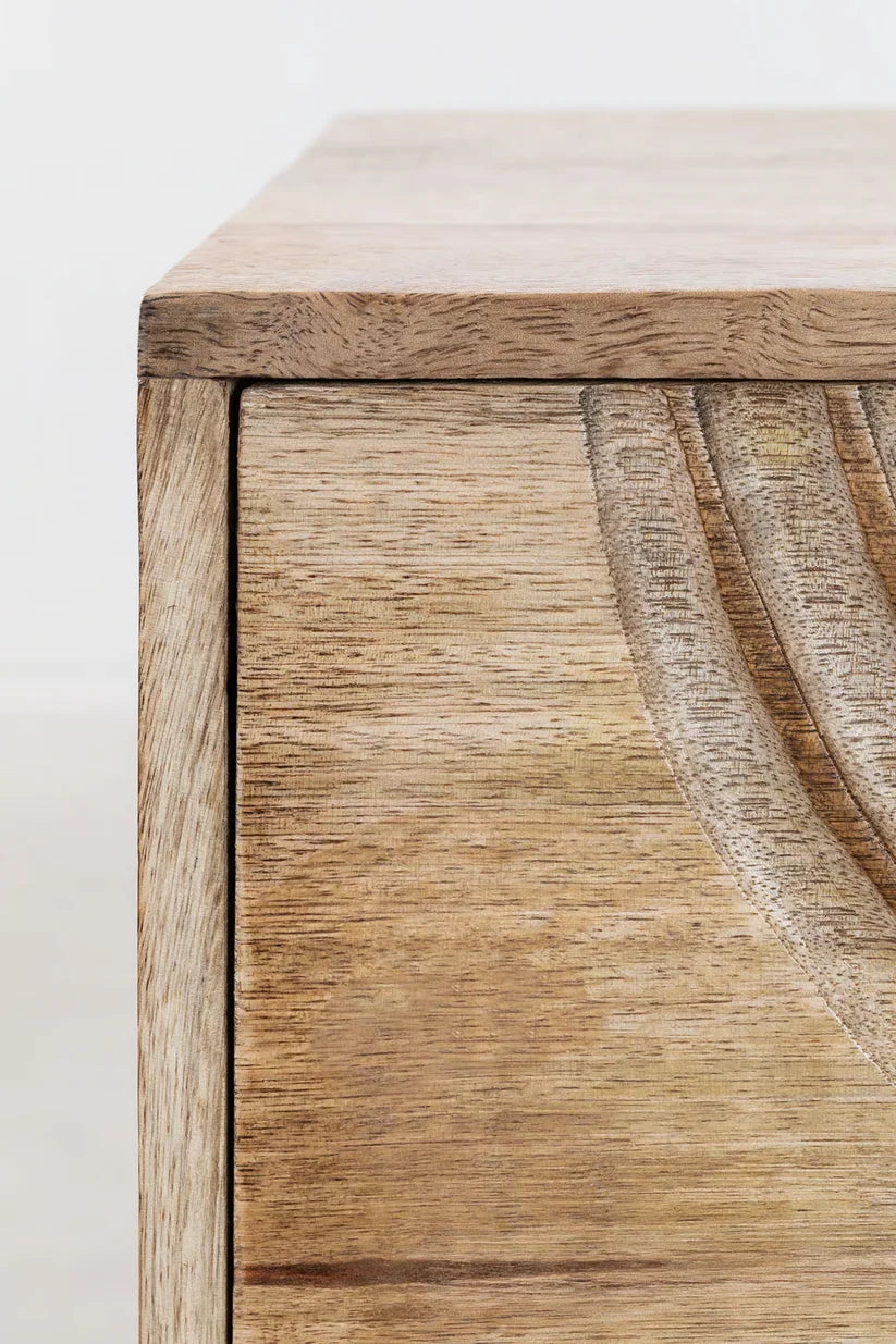 Mango Wood Bedside Table | Wooden Bedside Table - Dara