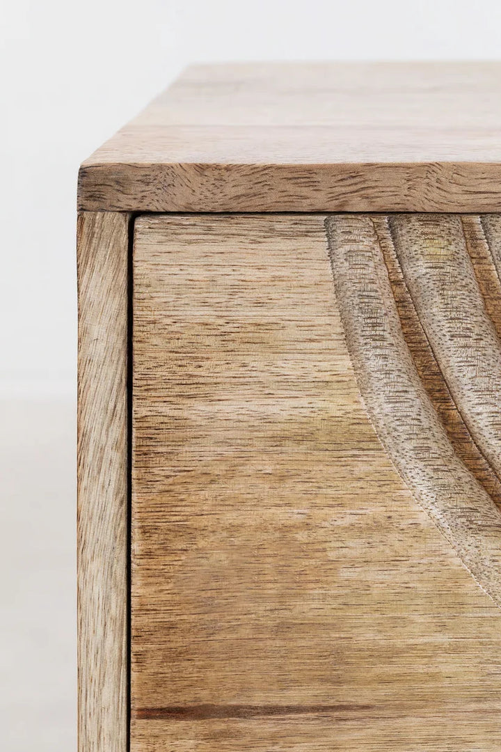 Mango Wood Bedside Table | Wooden Bedside Table - Dara