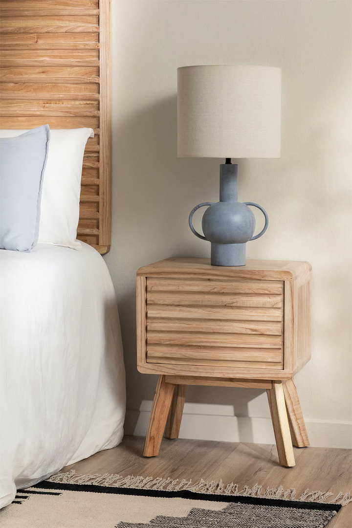 Mango Wood Bedside Table | Wooden Bedside Table - Serena