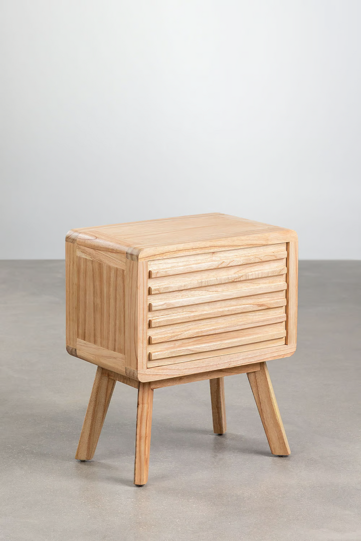 Mango Wood Bedside Table | Wooden Bedside Table - Serena