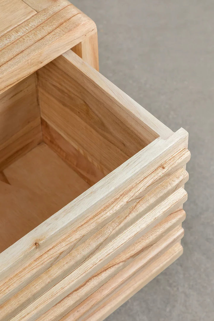 Mango Wood Bedside Table | Wooden Bedside Table - Serena
