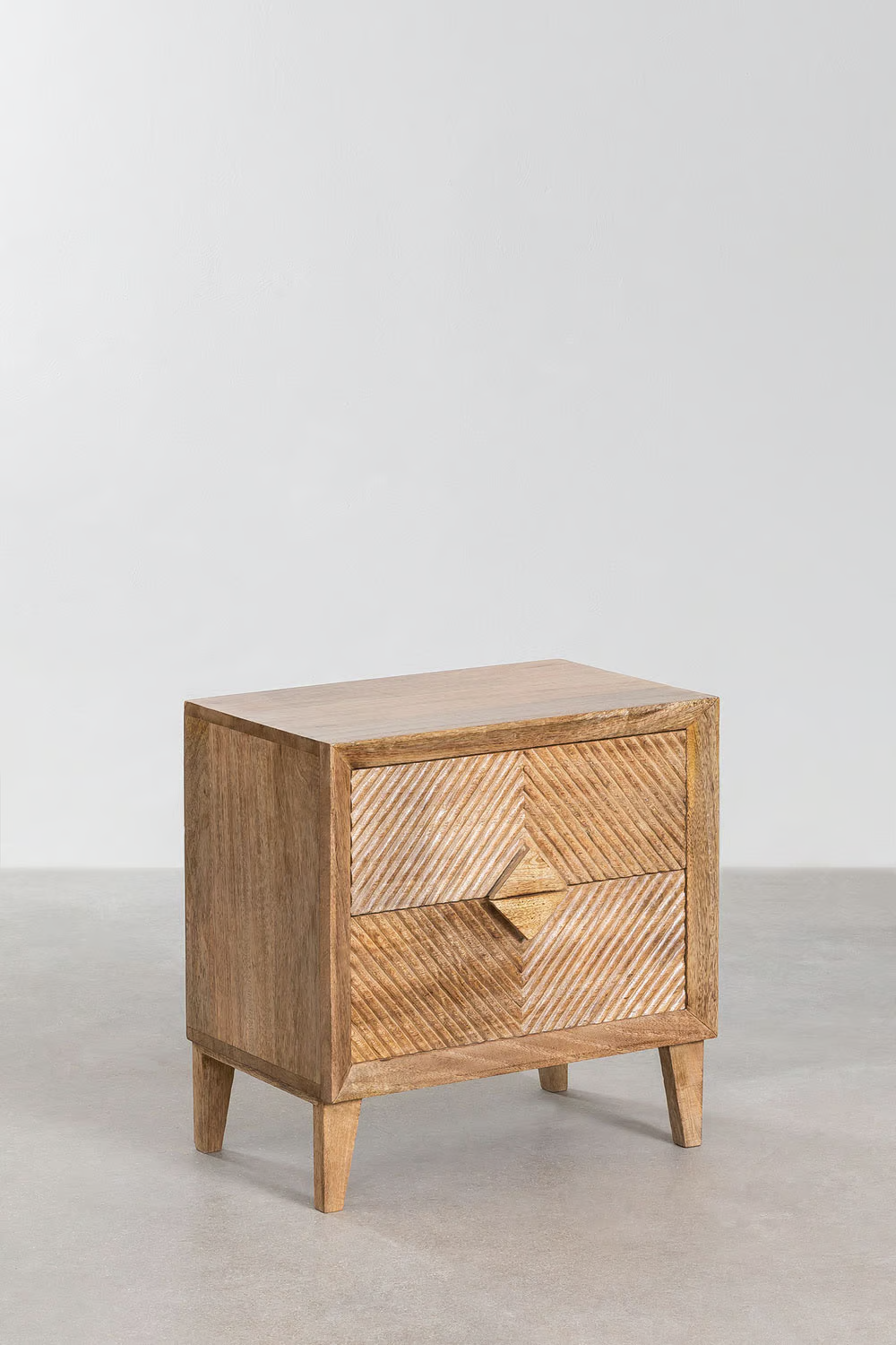 Mango Wood Nightstand Table | Wooden Bedside Table - Venus