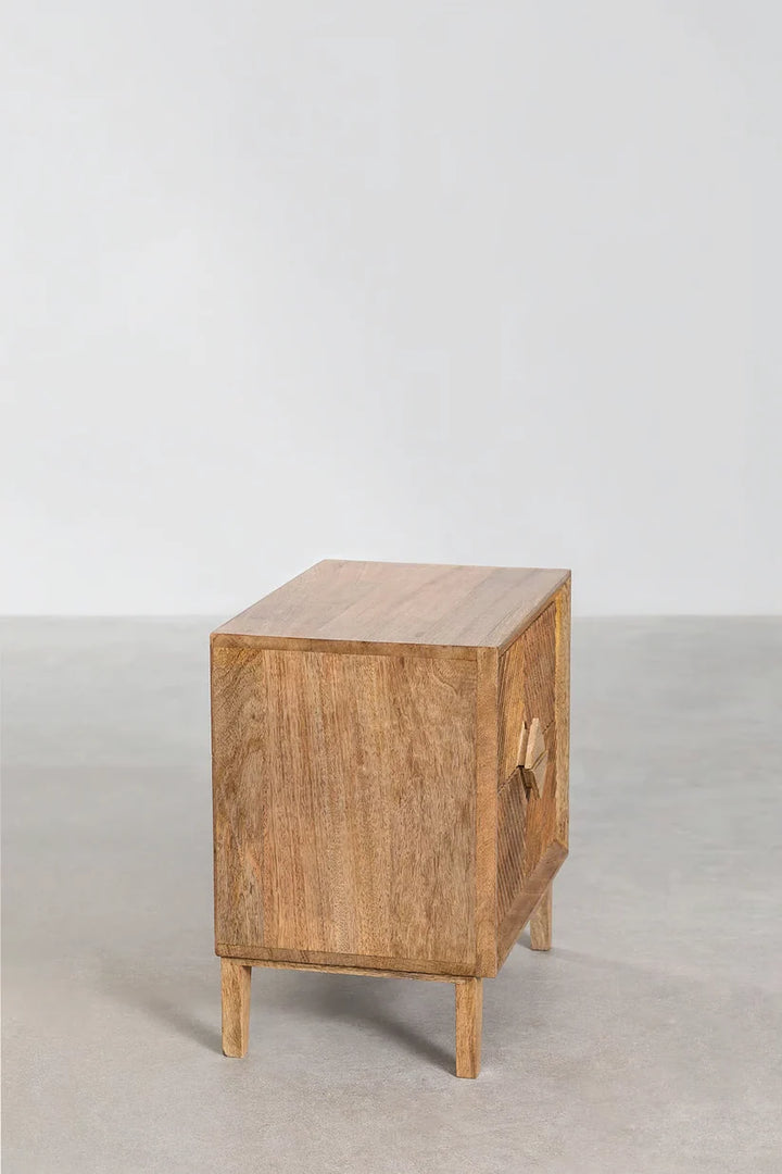 Mango Wood Nightstand Table | Wooden Bedside Table - Venus